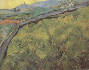 Vincent Van Gogh Field of Spring Wheat at Sunrise (nn04) china oil painting reproduction